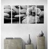 5-dielny obraz wellness zátišie s morskou soľou v čiernobielom prevedení