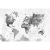 Obraz na korku umelecká mapa sveta v čiernobielom prevedení