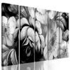 5-dielny obraz abstraktná maľba kvetín v čiernobielom prevedení