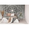 Samolepiaca tapeta čiernobiela Mandala s orientálnym nádychom