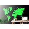 Samolepiaca tapeta zelená mapa sveta
