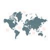 Obraz na korku mapa sveta v prehľadnom prevedení