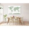 Obraz zelená mapa sveta