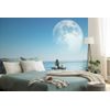 Samolepiaca tapeta mesiac nad morskou hladinou