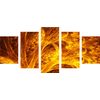 5-dielny obraz ohnivý strom