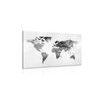 Obraz moderná mapa sveta tvorená origami v čiernobielom prevedení