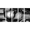 5-dielny obraz abstrakcia spriaznených duší v čiernobielom prevedení