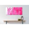 5-dielny obraz v ružovom prevedení