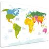 Obraz pútavá mapa sveta v okúzľujúcom farbenom prevedení