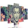 5-dielny obraz Budha v tropickej džungli