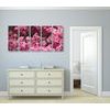 5-dielny obraz ružové kvety v rozkvete