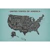 Obraz moderná mapa USA s modrým pozadím