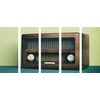 5-dielny obraz staré rádio