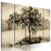 5-dielny obraz samotná čerešňa v sépiovom prevedení