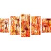 5-dielny obraz umelecká abstrakcia púpav