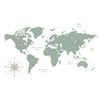 Obraz jednoduchá mapa sveta v zelenom prevedení