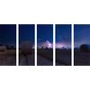 5-dielny obraz lúka a pohľad na hivezdy