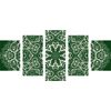 5-dielny obraz Mandala v zelenom štýle