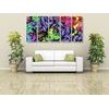 5-dielny obraz maľované pestrofarebné kvety