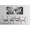 5-dielny obraz čiernobiele vintage kvety