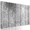 5-dielny obraz čiernobiela galaktická Mandala