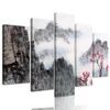 5-dielny obraz impozantná maľba krajiny