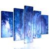 5-dielny obraz abstrakcia nočnej oblohy