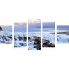 5-dielny obraz krása Islandskej prírody