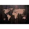 Samolepiaca tapeta mapa sveta na dreve v luxusnom prevedení