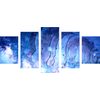 5-dielny obraz abstrakcia nočnej oblohy