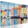 5-dielny obraz umelecká abstrakcia Benátok