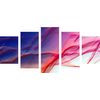 5-dielny obraz abstraktné vzory na farebnom pozadí