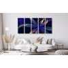 5-dielny obraz futuristická abstrakcia kvetiny