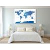 Obraz podrobná mapa sveta