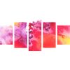 5-dielny obraz viacfarebná abstraktná maľba