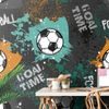 Samolepiaca tapeta futbalová lopta na zaujímavom pozadí