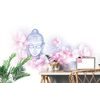 Tapeta pokojný Budha s kvetmi čerešne