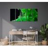 5-dielny obraz zelený dym