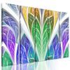 5-dielny obraz zaujímavé farebné sklo v tvare listov