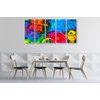 5-dielny obraz výbuch farieb
