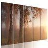 5-dielny obraz ranný východ slnka nad lesom