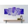 5-dielny obraz abstraktná púpava v fialovom prevedení