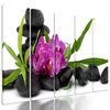 5-dielny obraz krásny kvet orchidei v SPA zátiší