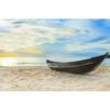 Samolepiaca fototapeta osamelá loďka na pláži