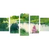 5-dielny obraz ukľudňujúca zeleň