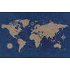 Tapeta vintage mapa sveta v modrom prevedení