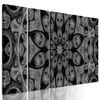 5-dielny obraz jemná mandala v čiernobielom prevedení