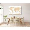 Obraz mapa sveta s historickým nádychom v béžovom prevedení