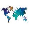 Samolepiaca tapeta akvarelová mapa sveta