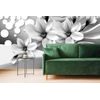 Samolepiaca tapeta nádherná magnólia v čiernobielom prevedení